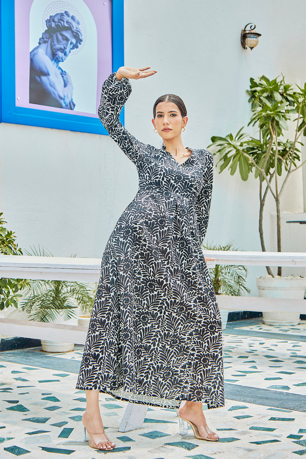 Cotton Maxi Dress With Side Slit