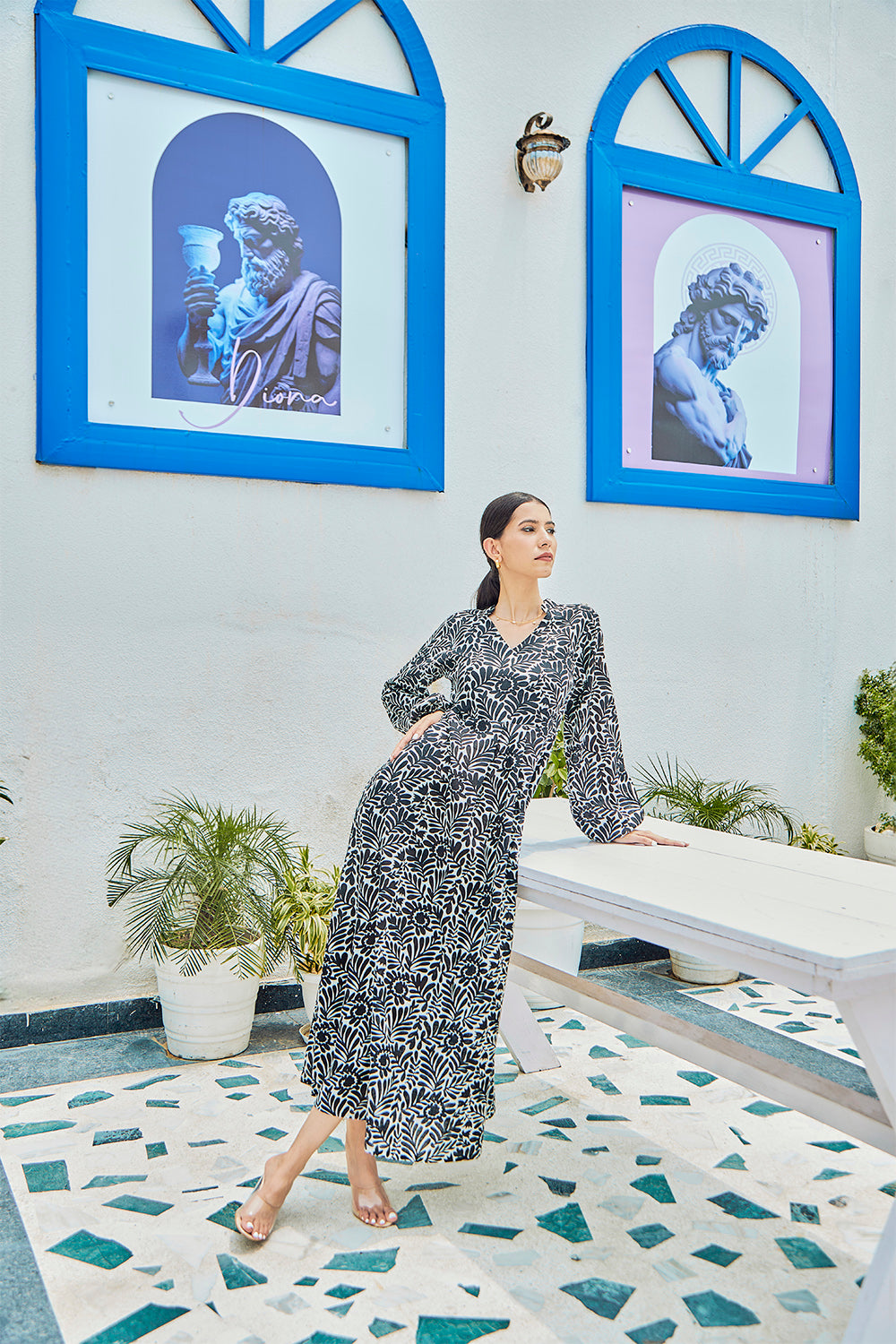 Cotton Maxi Dress With Side Slit