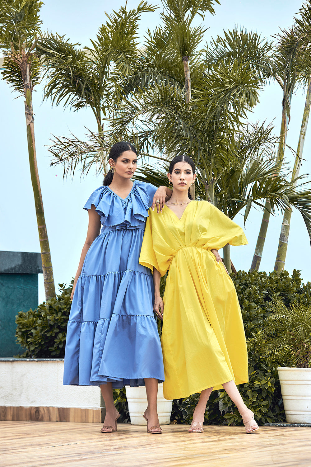 Cotton Ruffle Maxi Dress