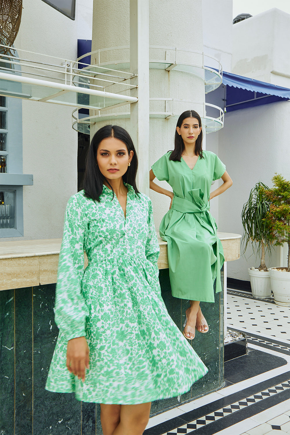 Cotton Maxi Dress With Side Slit