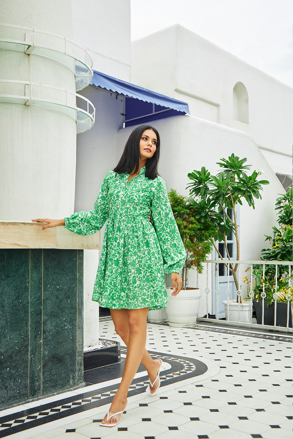 Cotton Shirt Short Dress