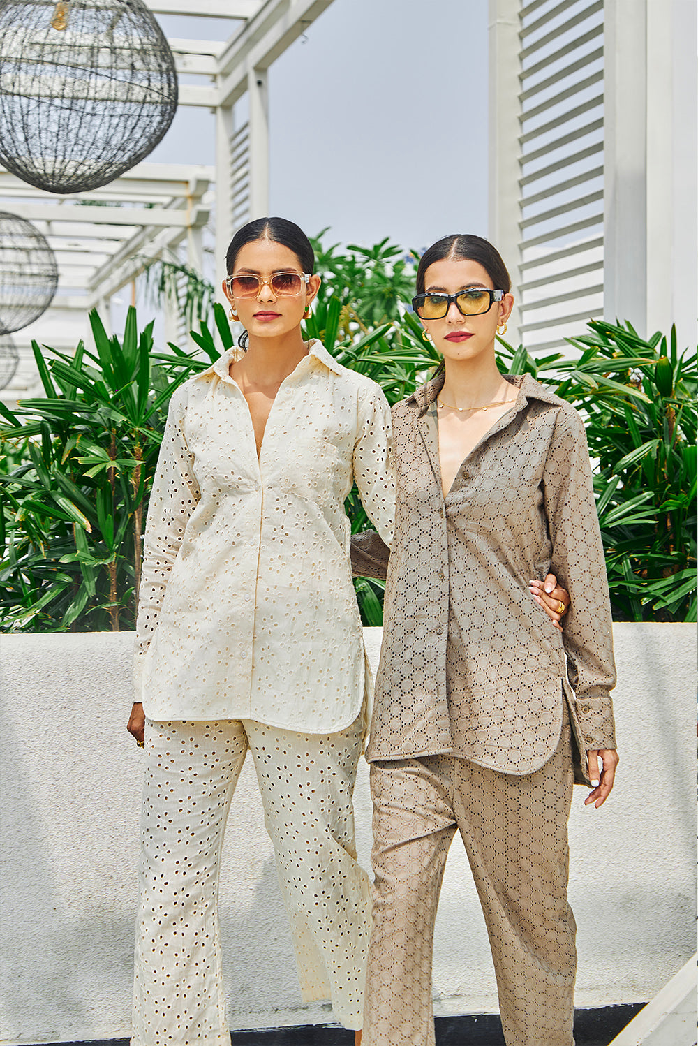 Schiffli Cotton Co-ord Set