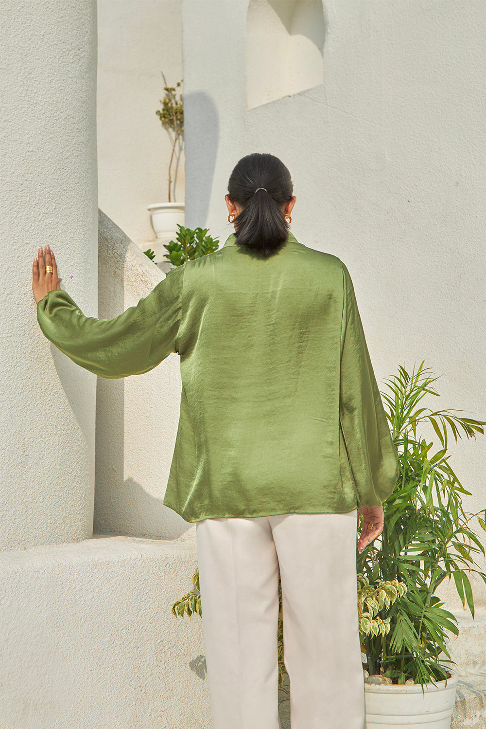 Full Sleeves Satin Blouse