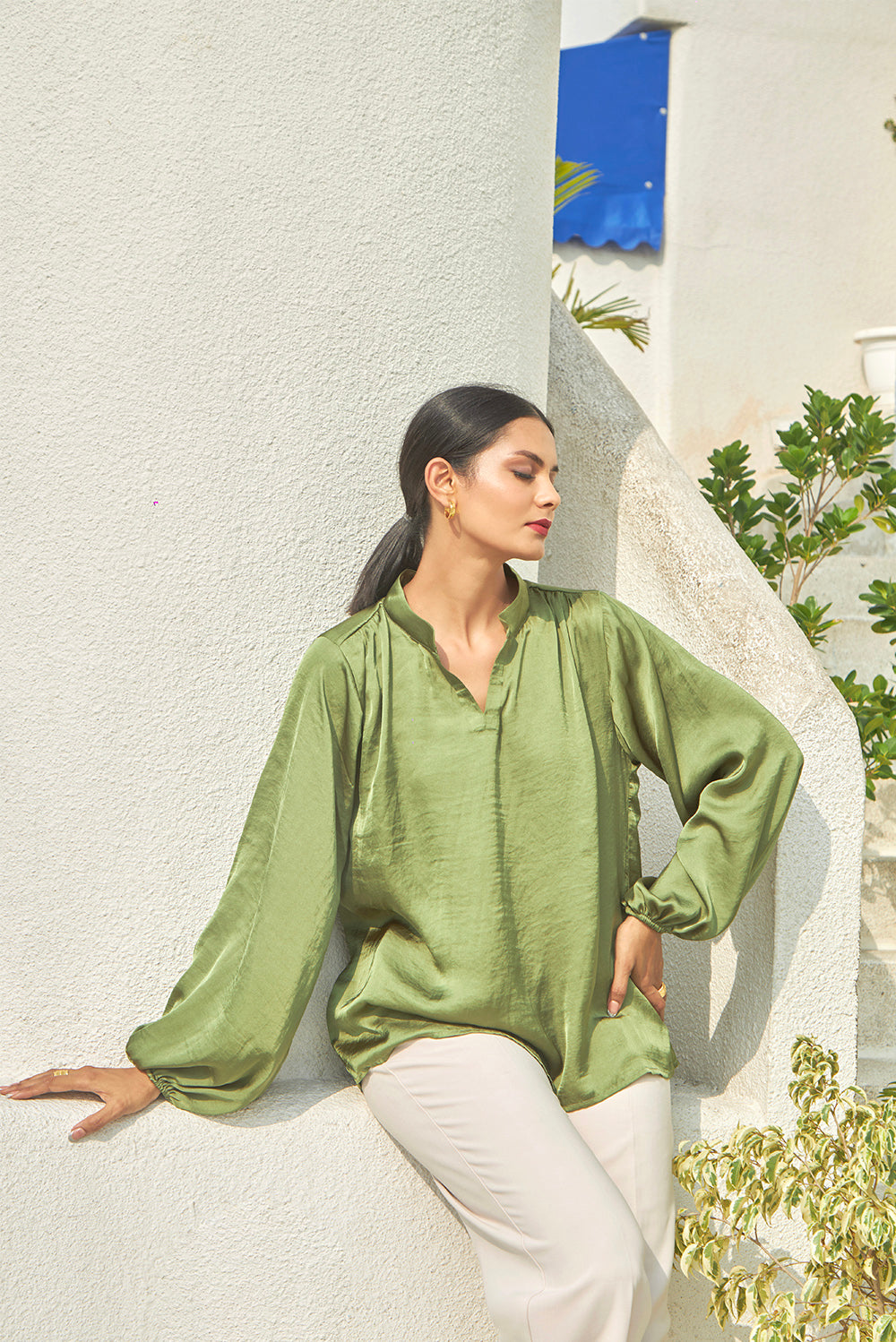 Full Sleeves Satin Blouse