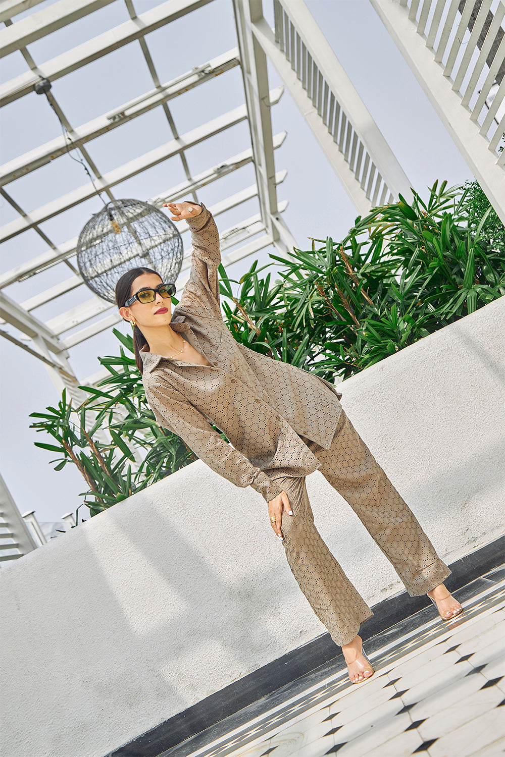 Schiffli Cotton Co-ord Set